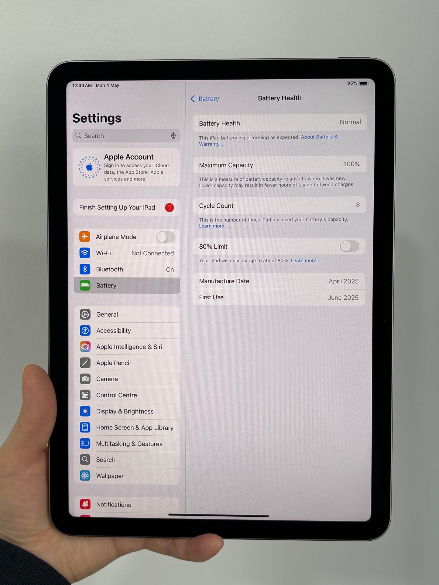 iPad Air 11-inch (M3), 128GB (Grade A) *HLWM2