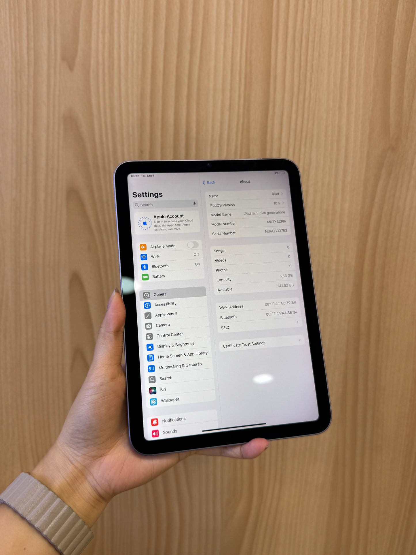 iPad mini 6th Wi-Fi, 256GB *33753