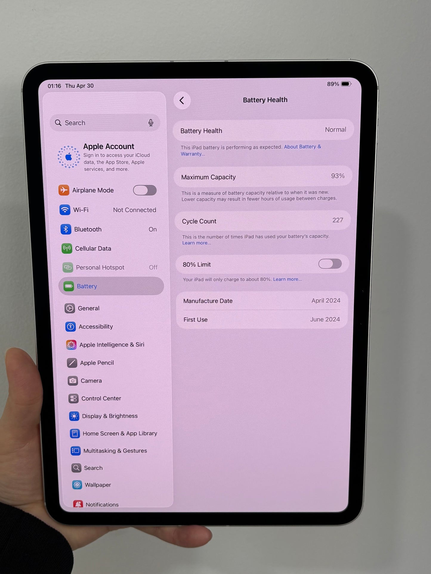 iPad Pro 11-inch (M4) Cellular, 512GB (Grade A) *38177
