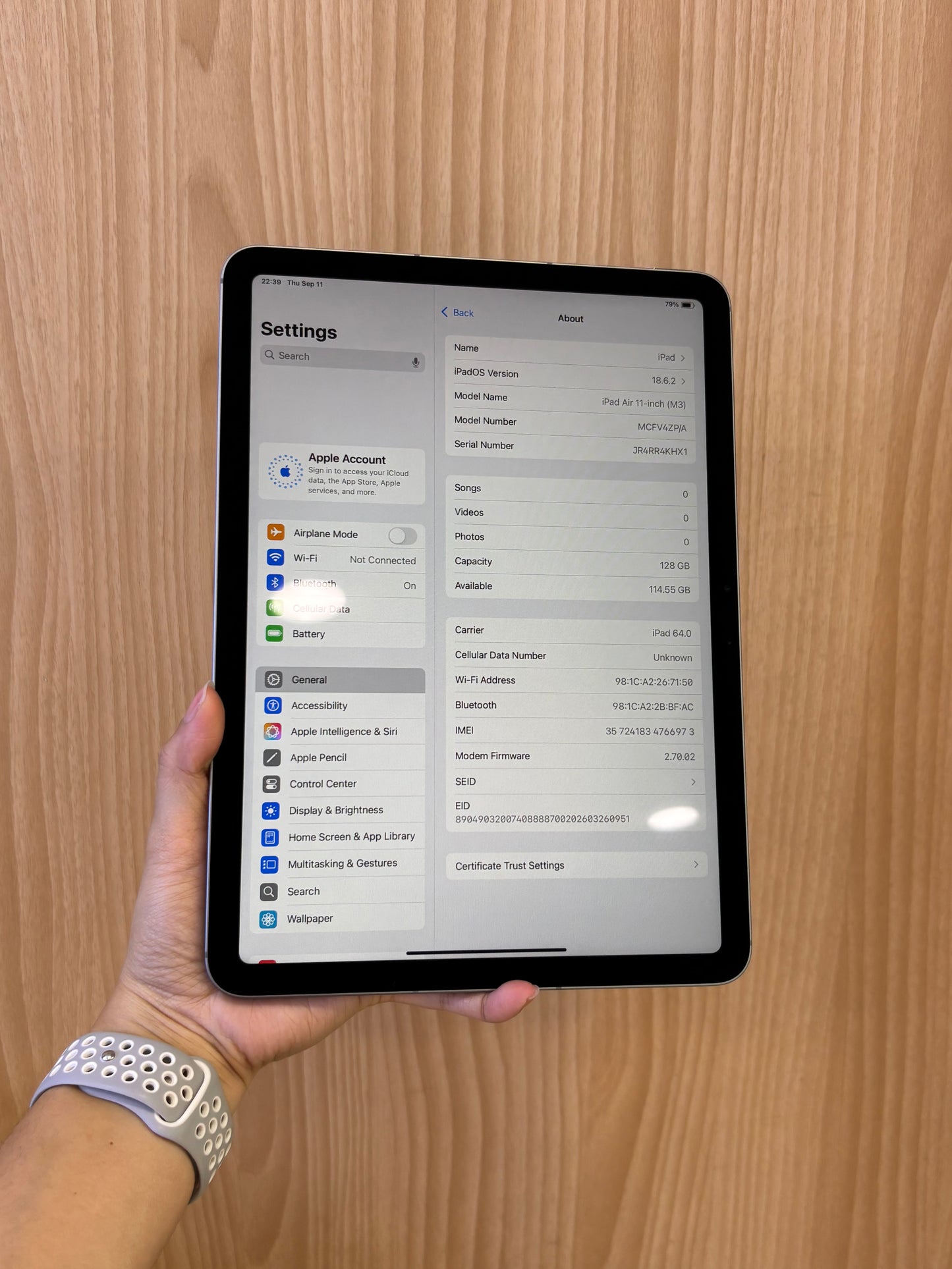 iPad Air 11-inch (M3) Cellular, 128GB *66973