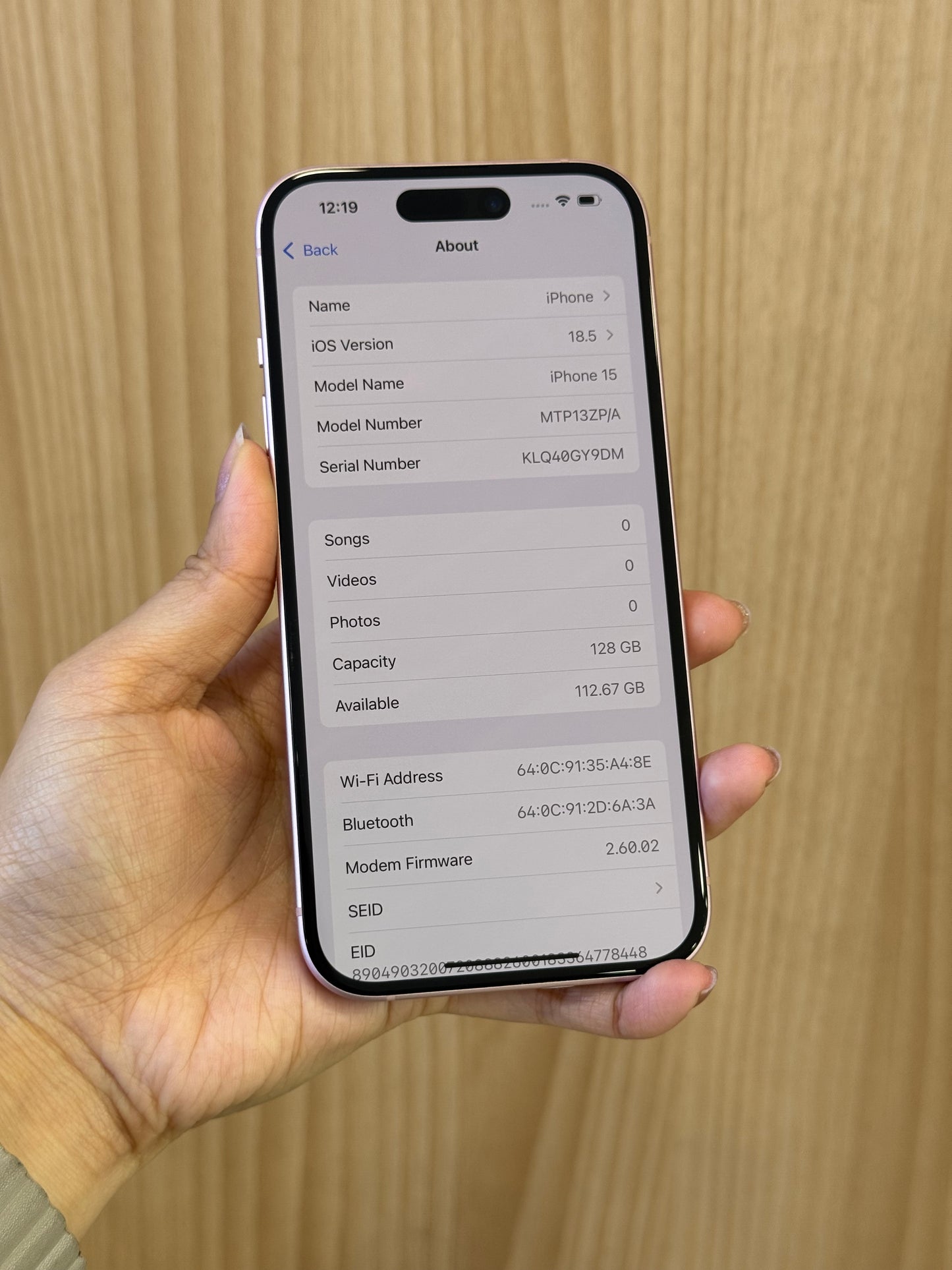 iPhone 15 Pink, 128GB (Grade A) *97180