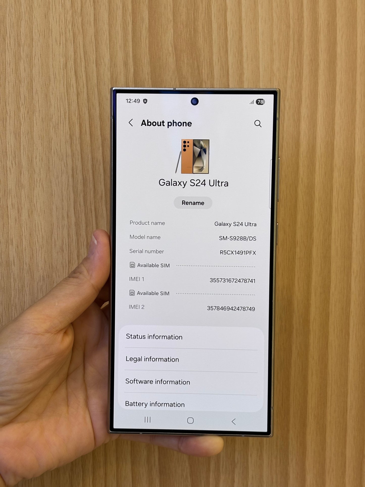 Samsung S24 Ultra, 512GB (Grade A) *78741