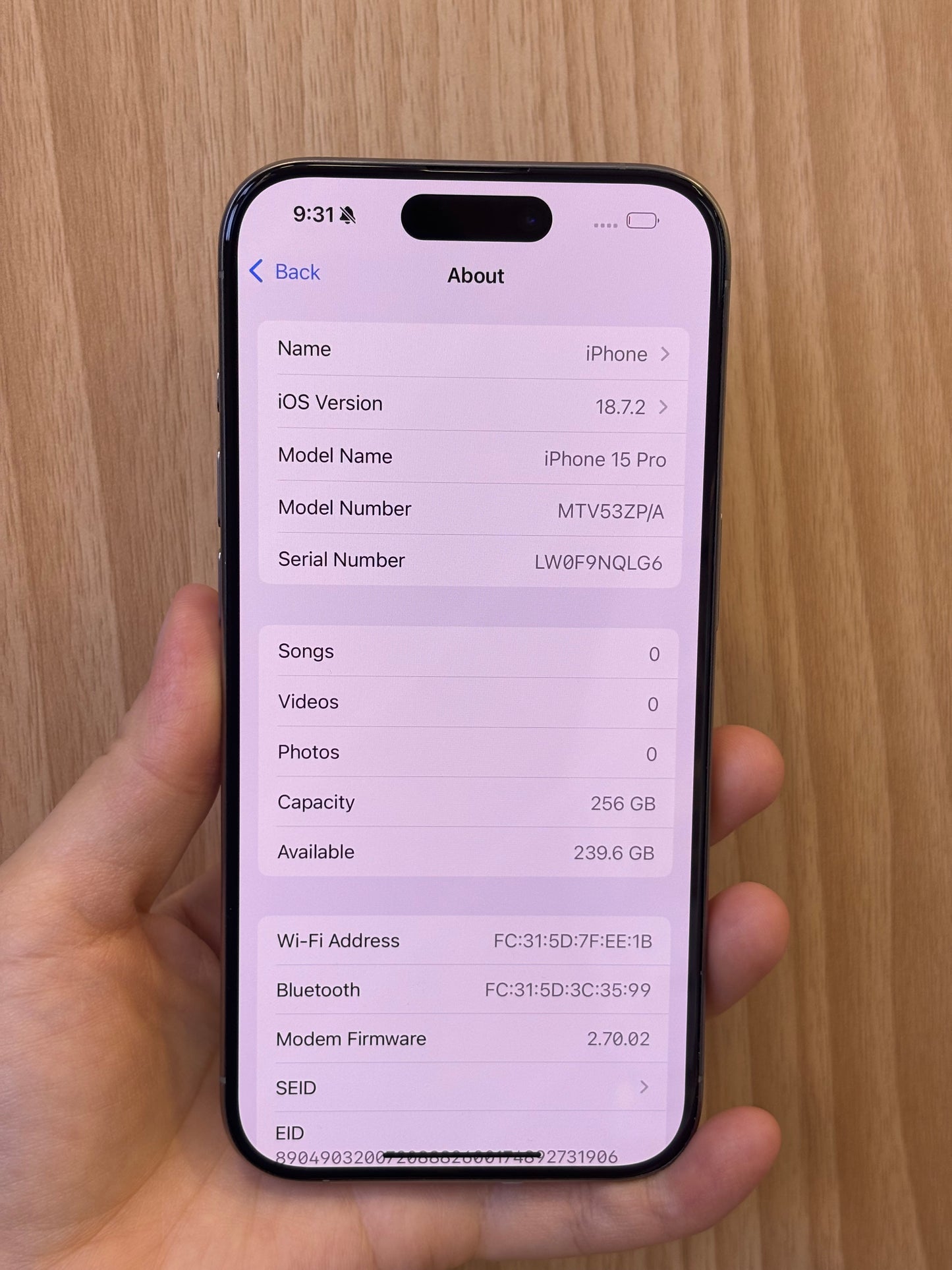 iPhone 15 Pro, 256GB (Grade A) *59937