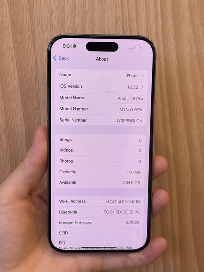 iPhone 15 Pro, 256GB (Grade A) *59937