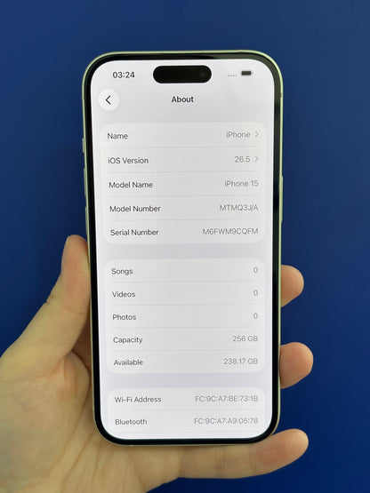 iPhone 15, 256GB (Grade A) *43184