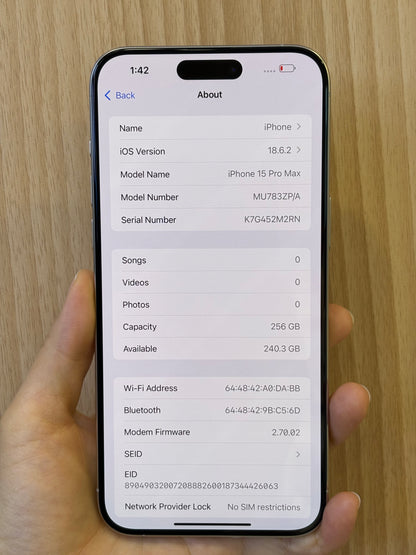 iPhone 15 Pro Max, 256GB (Grade A) *25427