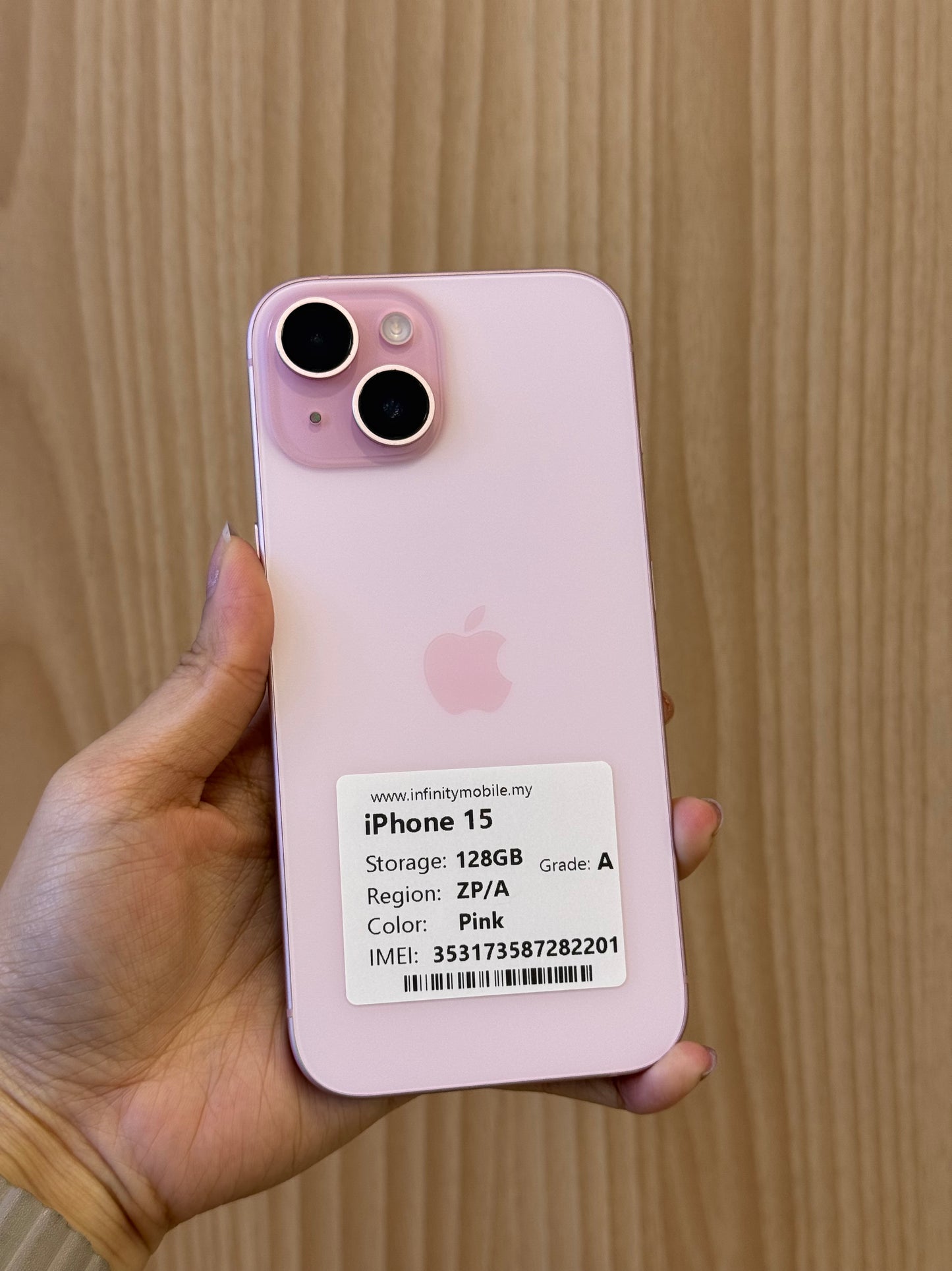 iPhone 15 Pink, 128GB (Grade A) *82201