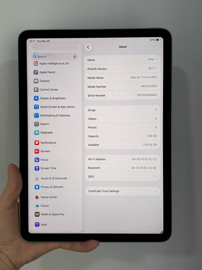 iPad Air 11-inch (M3) Wi-Fi, 256GB (Grade A) *QMN6Q