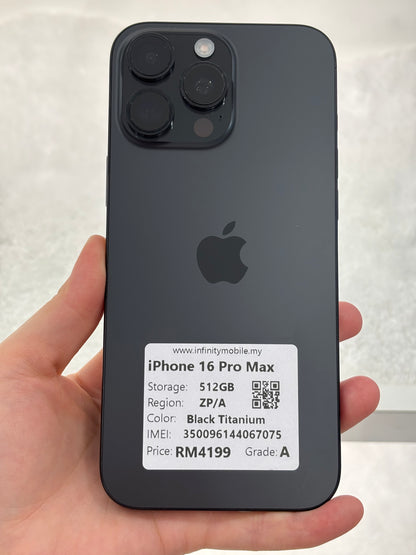 iPhone 16 Pro Max, 512GB (Grade A) *67075