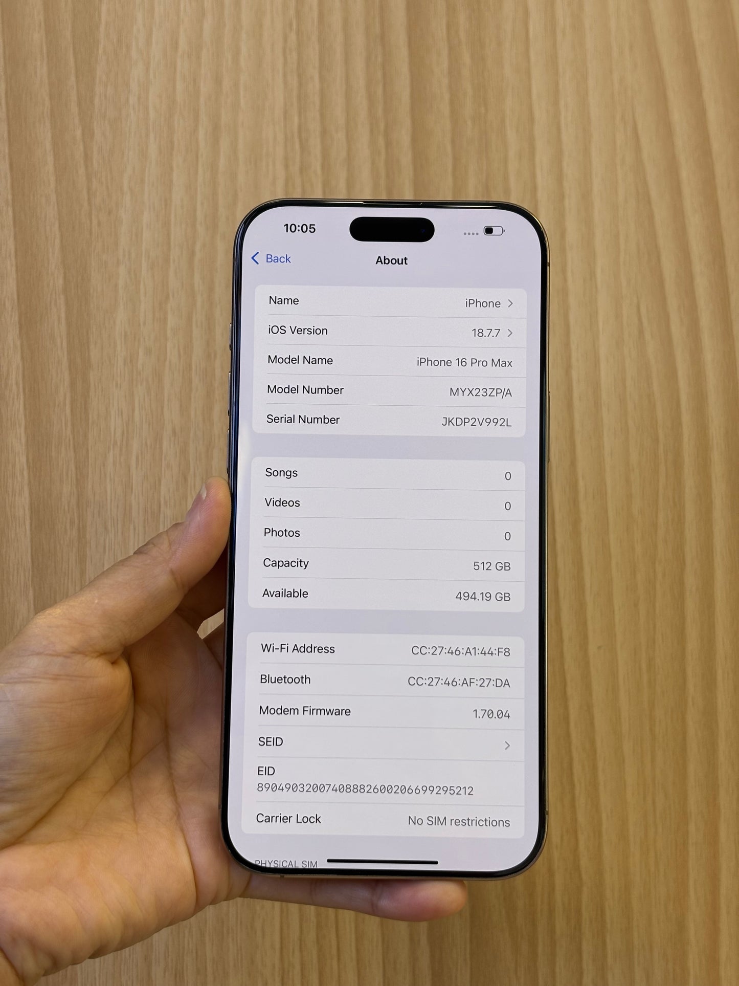 iPhone 16 Pro Max, 512GB (Grade A) *38340