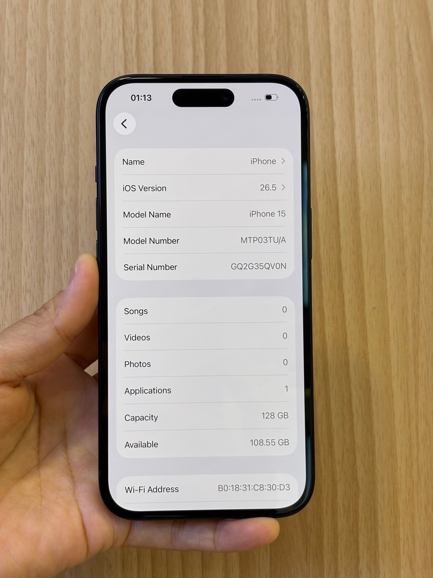 iPhone 15, 128GB (Grade A) *56038