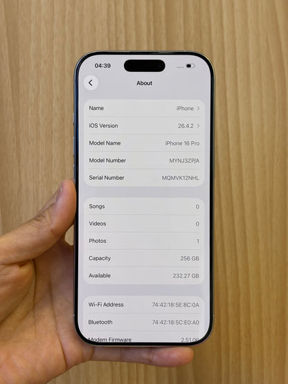 iPhone 16 Pro, 256GB (Grade A) *49467