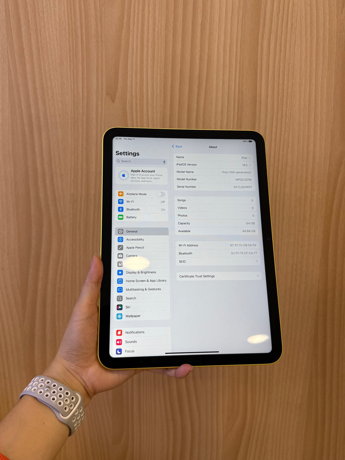 iPad 10th Wi-Fi, 64GB *G9KP7