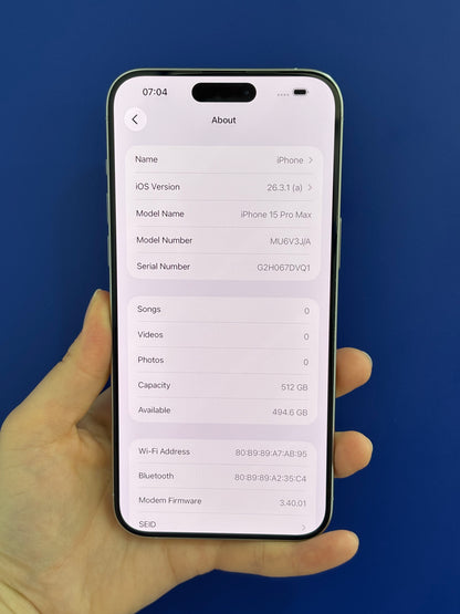 iPhone 15 Pro Max, 512GB (Grade A) *62585