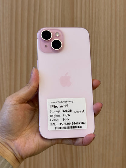iPhone 15 Pink, 128GB (Grade A) *97180