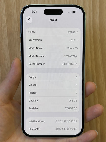 iPhone 15, 256GB (Grade A) *67151