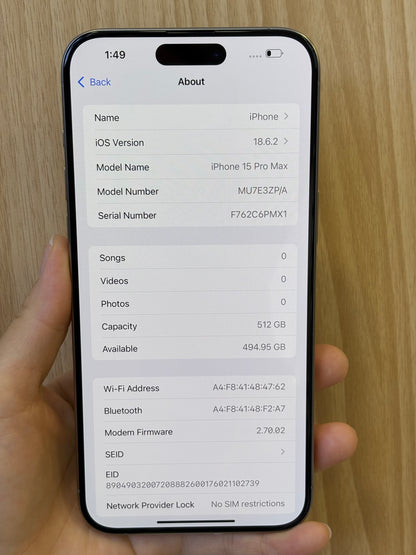 iPhone 15 Pro Max, 512GB (Grade A) *73162