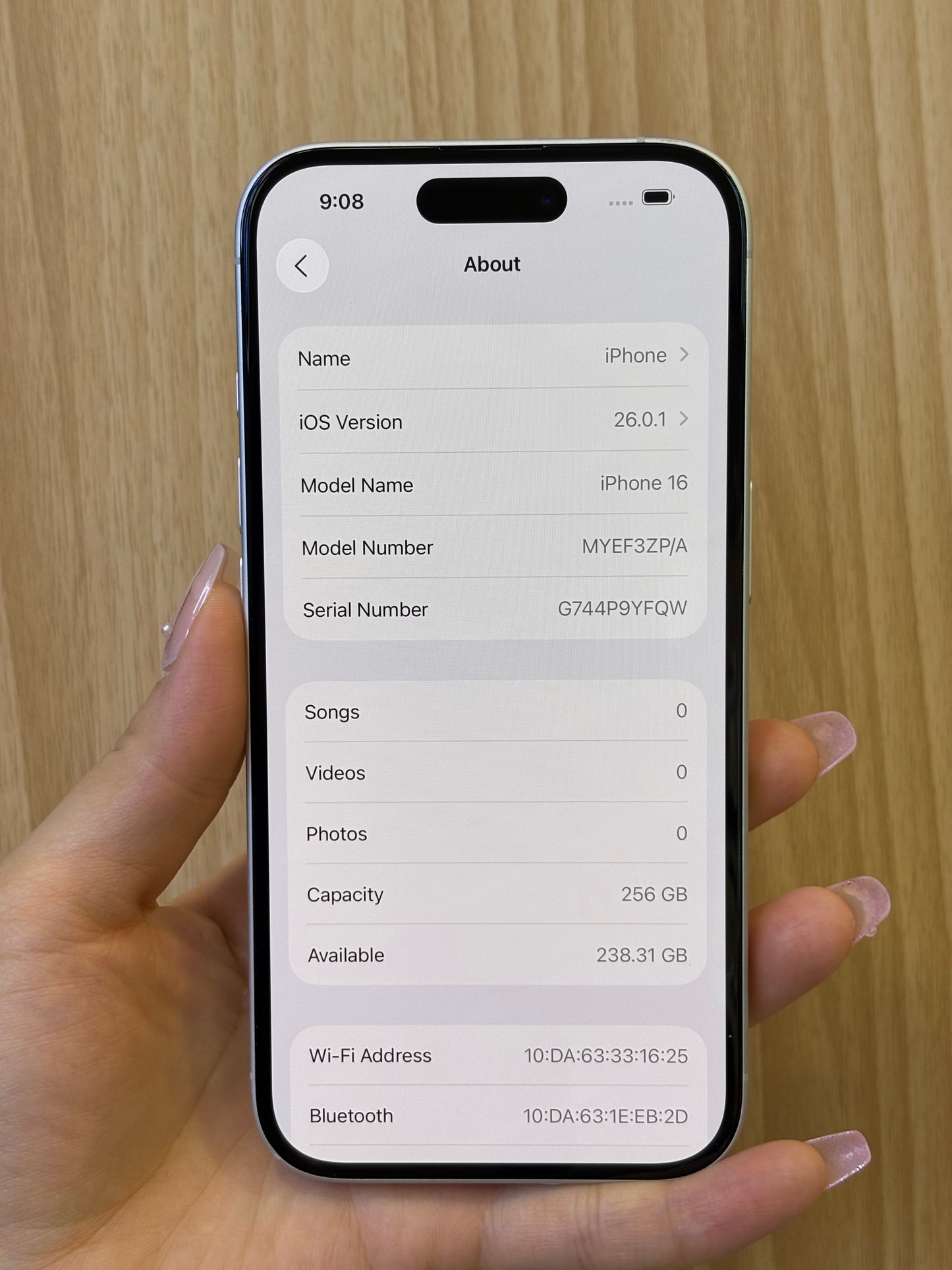 iPhone 16, 256GB (Grade A) *00538