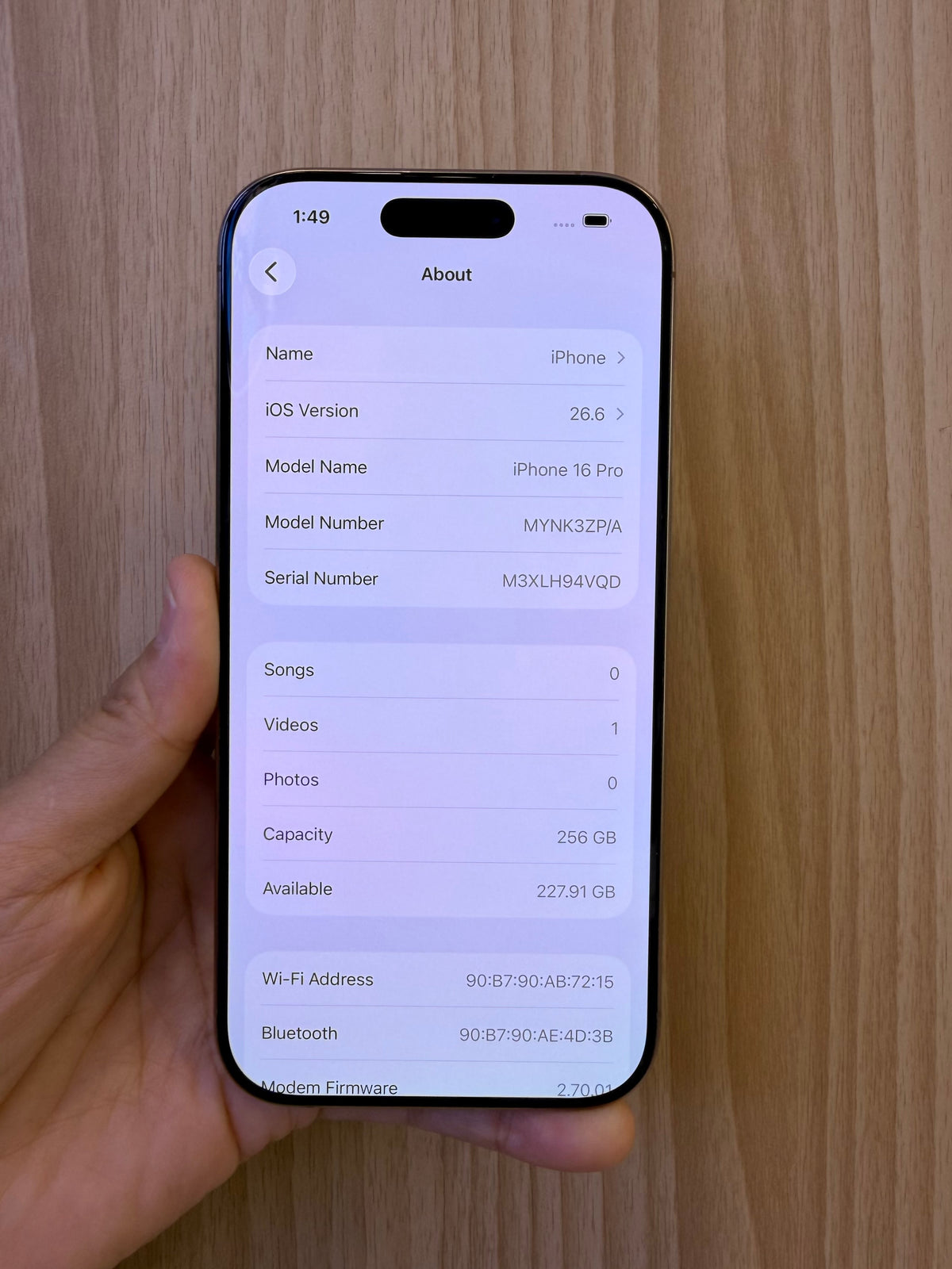 iPhone 16 Pro, 256GB (Grade A) *90317