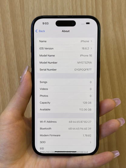 iPhone 16, 128GB (Grade A) *31132