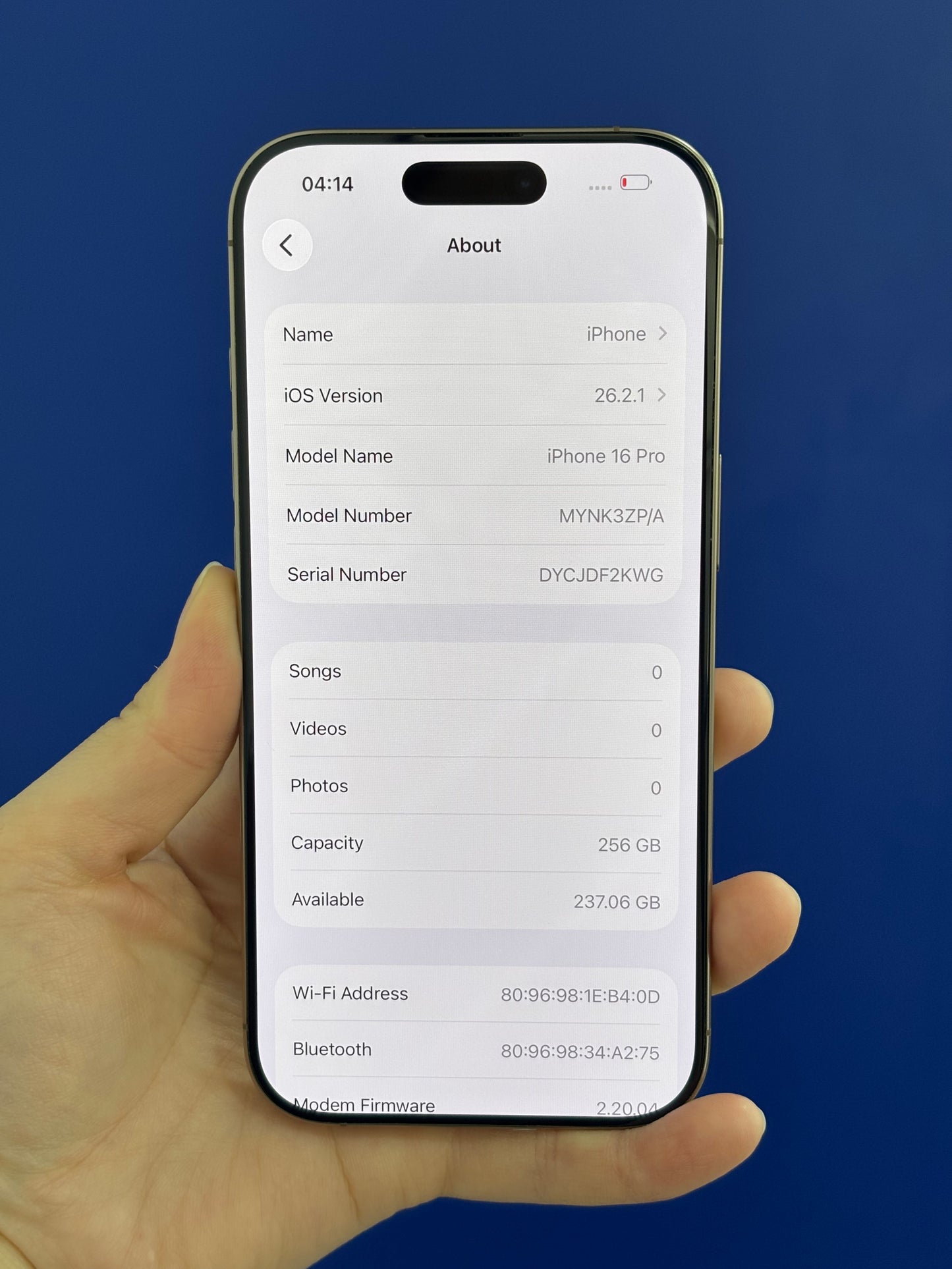 iPhone 16 Pro, 256GB (Grade A) *61826