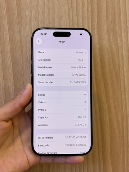 iPhone 16 Pro, 256GB (Grade B) *53605