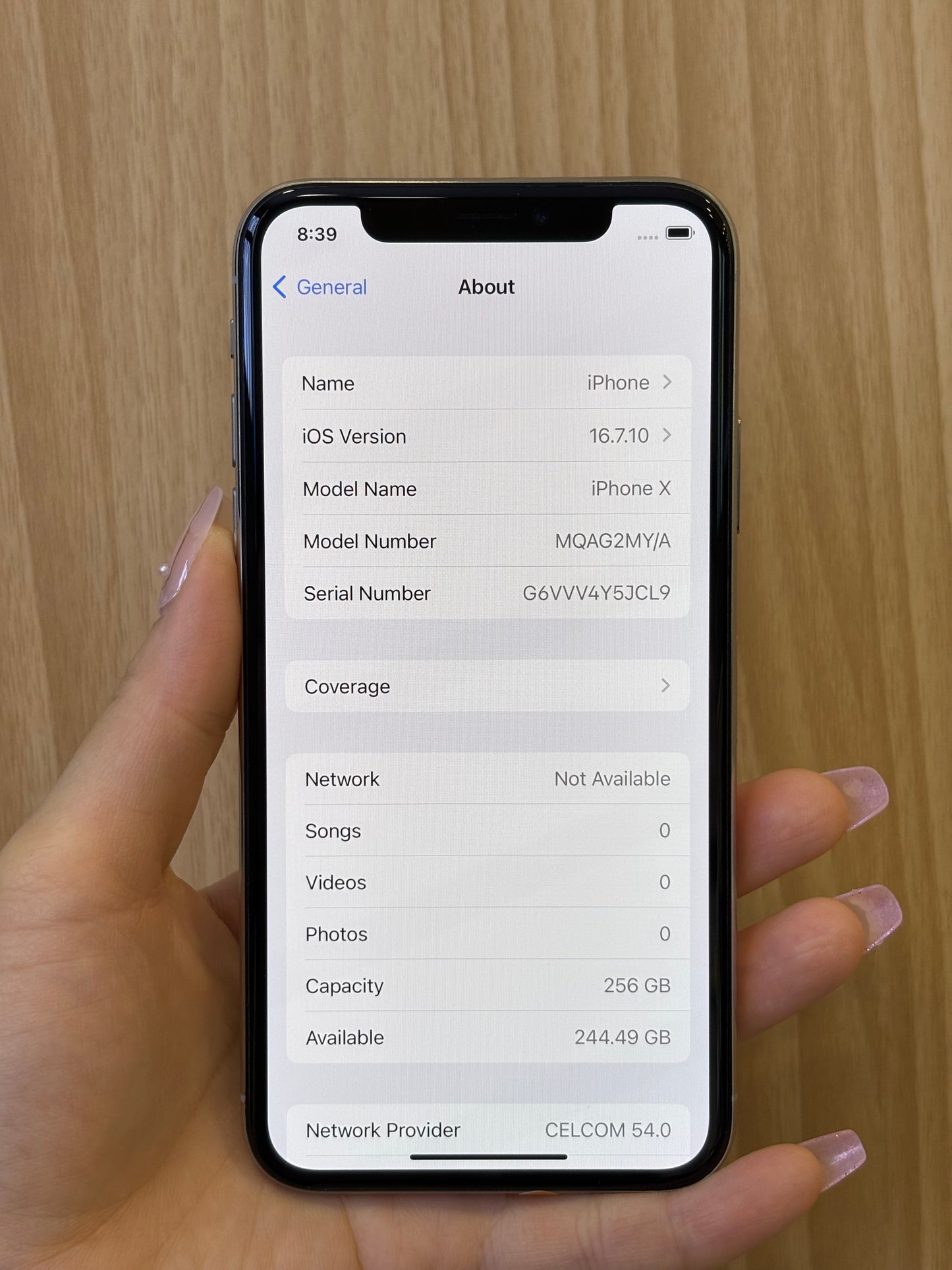 iPhone X, 256GB (Grade B) *43205