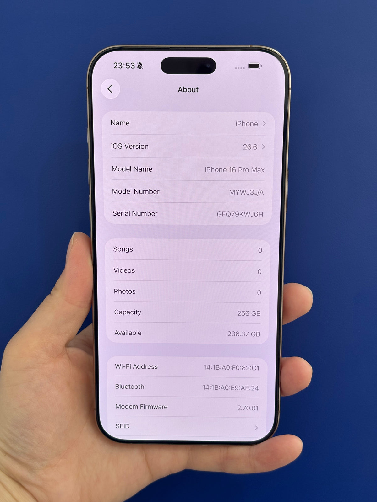 iPhone 16 Pro Max, 256GB (Grade A) *33777