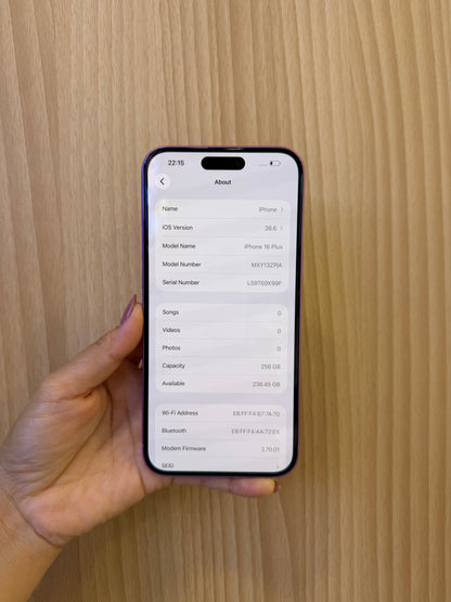 iPhone 16 Plus, 256GB (Grade B) *39074