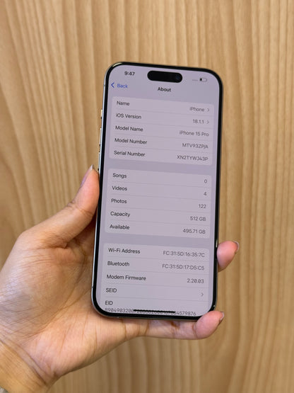 iPhone 15 Pro Natural Titanium, 512GB (Grade A) *38122