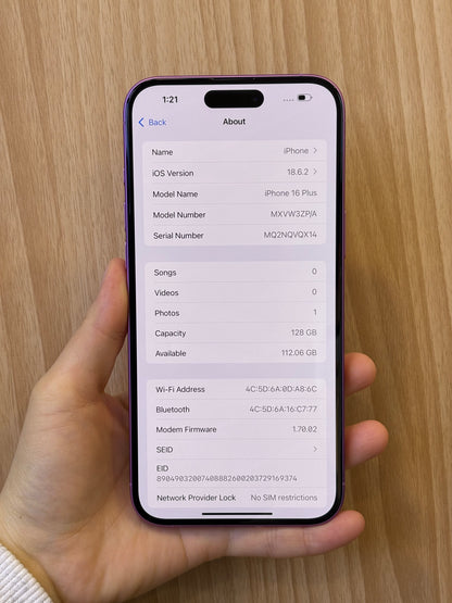 iPhone 16 Plus, 128GB (Grade A) *23614