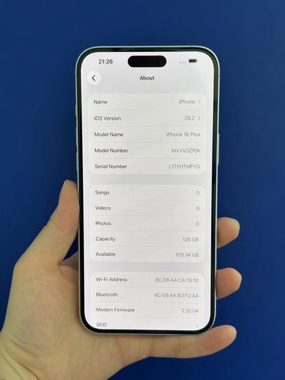 iPhone 16 Plus, 128GB (Grade A) *18185