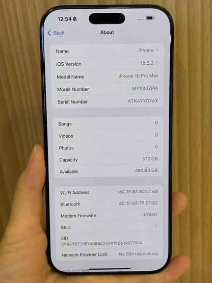 iPhone 16 Pro Max, 512GB (Grade A) *99128