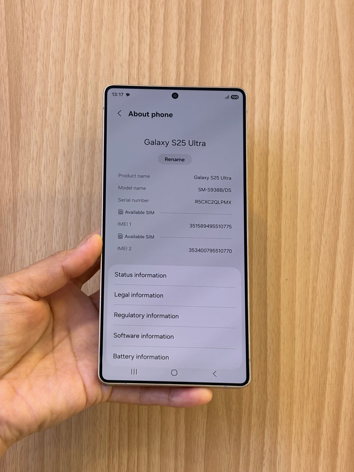 Samsung S25 Ultra, 256GB (Grade A) *10775