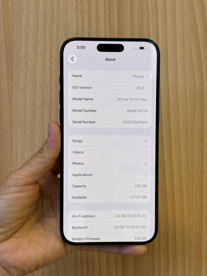 iPhone 15 Pro Max, 256GB (Grade B) * 38707