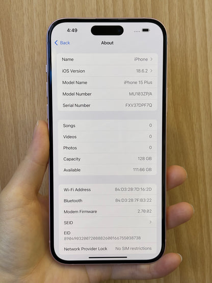 iPhone 15 Plus, 128GB (Grade A) *83766