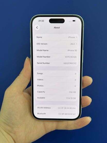 iPhone 16, 256GB (Grade A) *30233