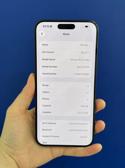 iPhone 15 Pro Max, 256GB (Grade A) *27007
