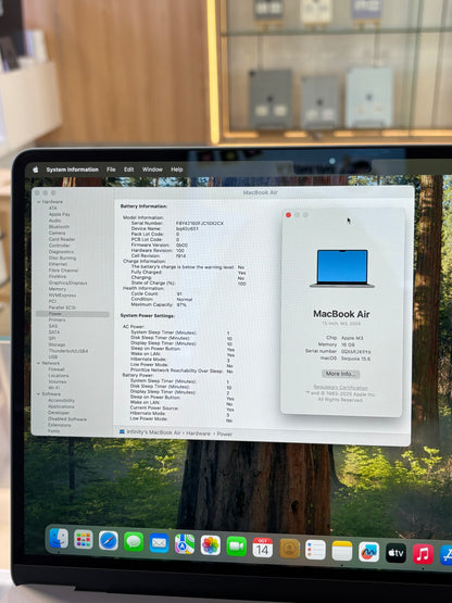 MacBook Air 13-inch (M3) 2024, 512GB *JK9Y6