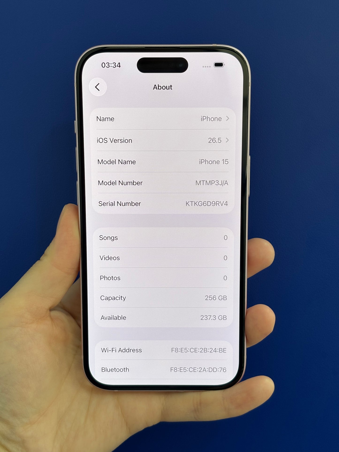 iPhone 15, 256GB (Grade A) *00395