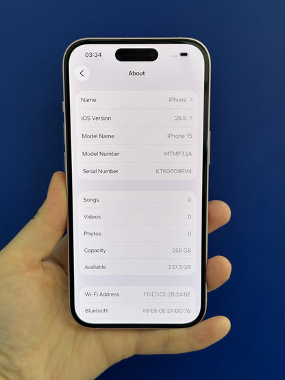 iPhone 15, 256GB (Grade A) *00395