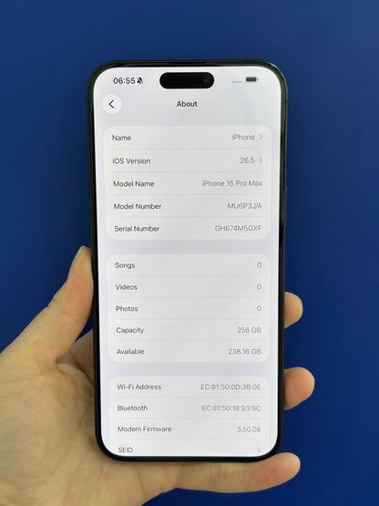 iPhone 15 Pro Max, 256GB (Grade A) *34337