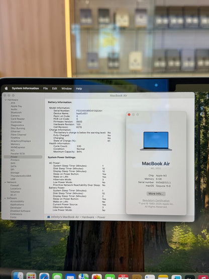 MacBook Air 13-inch (M2) 2022, 512GB *D32L1