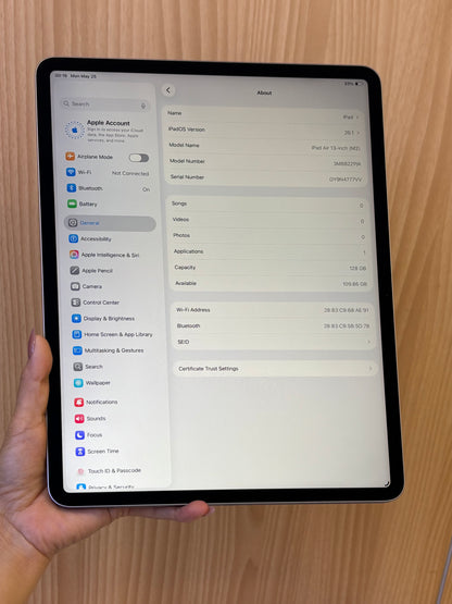 iPad Air 13-inch (M2) Wi-Fi, 128GB    (Grade A) *777VV