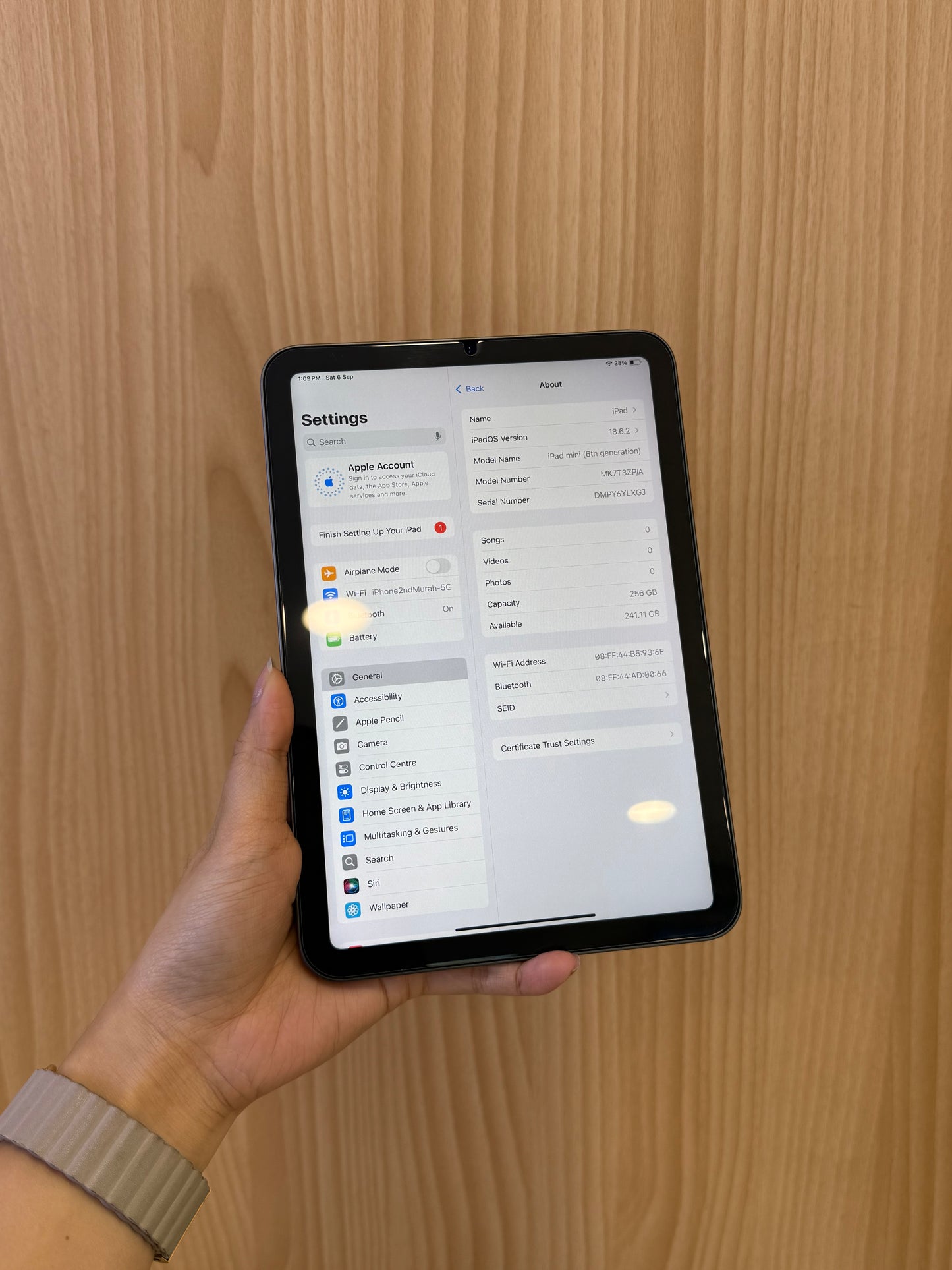 iPad mini 6th Wi-Fi, 256GB *YLXGJ