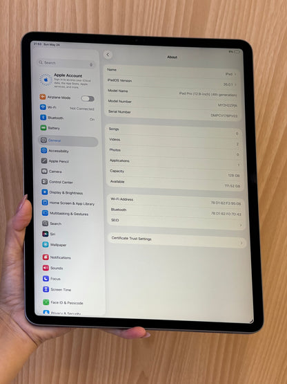 iPad Pro 12.9-inch 4th Wi-Fi, 128GB (Grade B) *6PV03