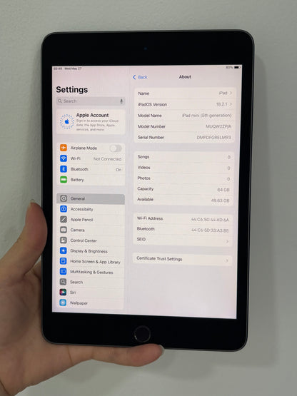 iPad Mini 5 Wi-Fi, 64GB (Grade A) *ELM93