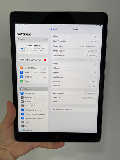 iPad 9 Wi-Fi, 64GB (Grade A) *MV4W2