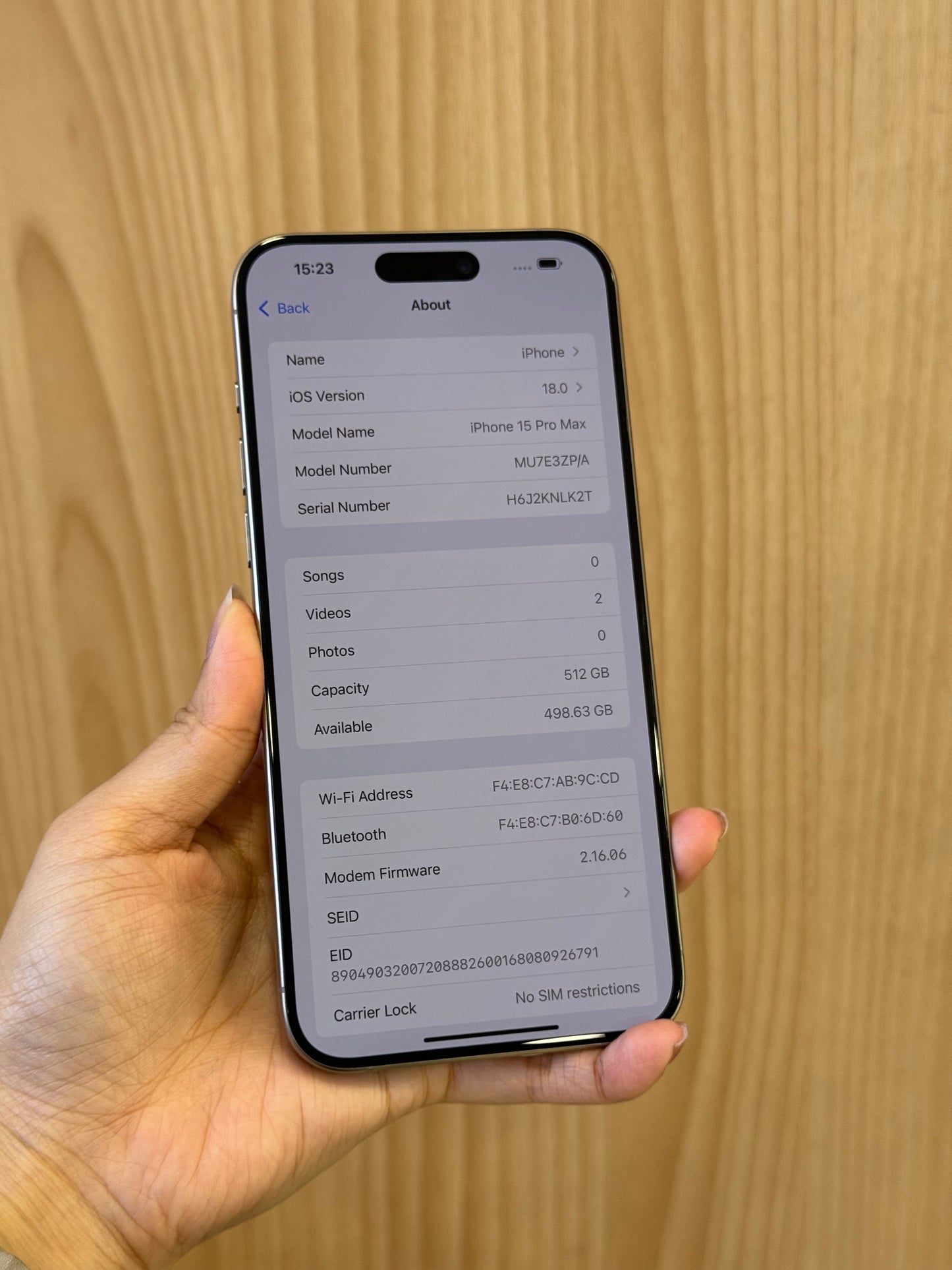 iPhone 15 Pro Max Natural Titanium, 512GB (Grade A) *89870