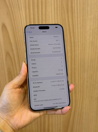 iPhone 15 Pro Max Natural Titanium, 512GB (Grade A) *89870